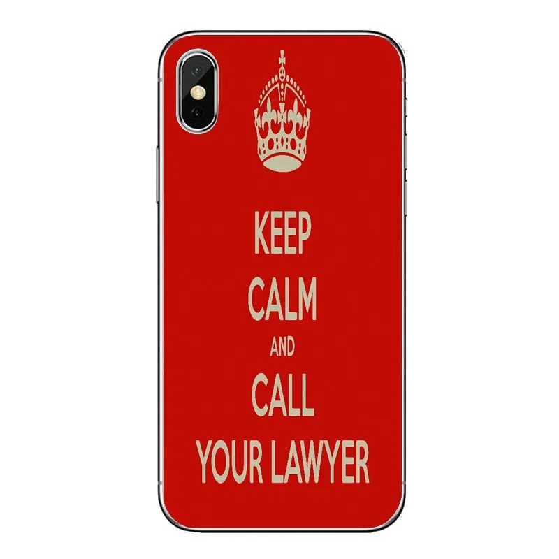 Soft Transparent Cases Covers Keep Calm and Call Your Lawyer For iPod Touch iPhone 4 4S 5 5S 5C SE 6 6S 7 8 X XR XS Plus MAX |