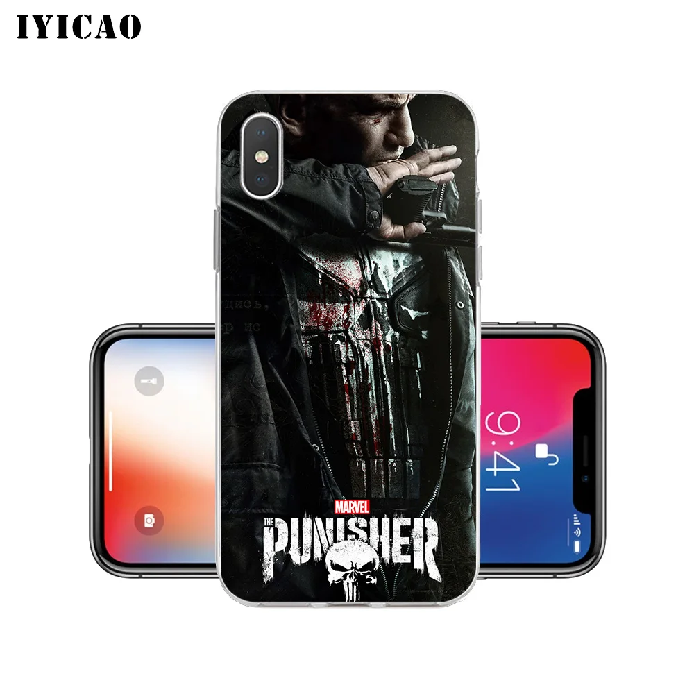 Чехол для телефона IYICAO мягкий силиконовый чехол с черепом iPhone X XR XS MAX 6 6s 7 8 Plus 5 SE