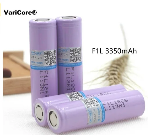 4 шт.. Varicore 100% Новый оригинальный 18650 аккумулятор F1L 3350 mAh перезаряжаемый 3 7 V для