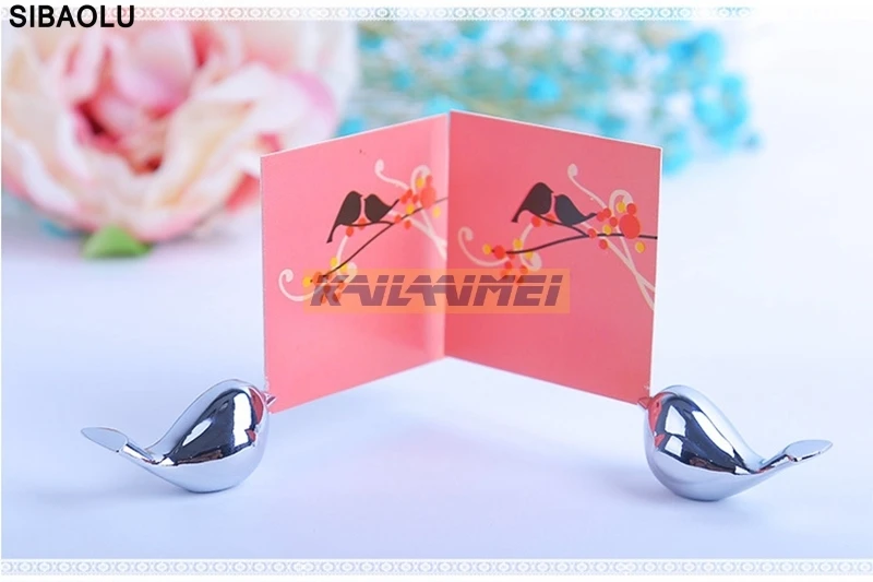 200 шт. новый дизайн любовь птица серебряные милый маленький свадьбы место