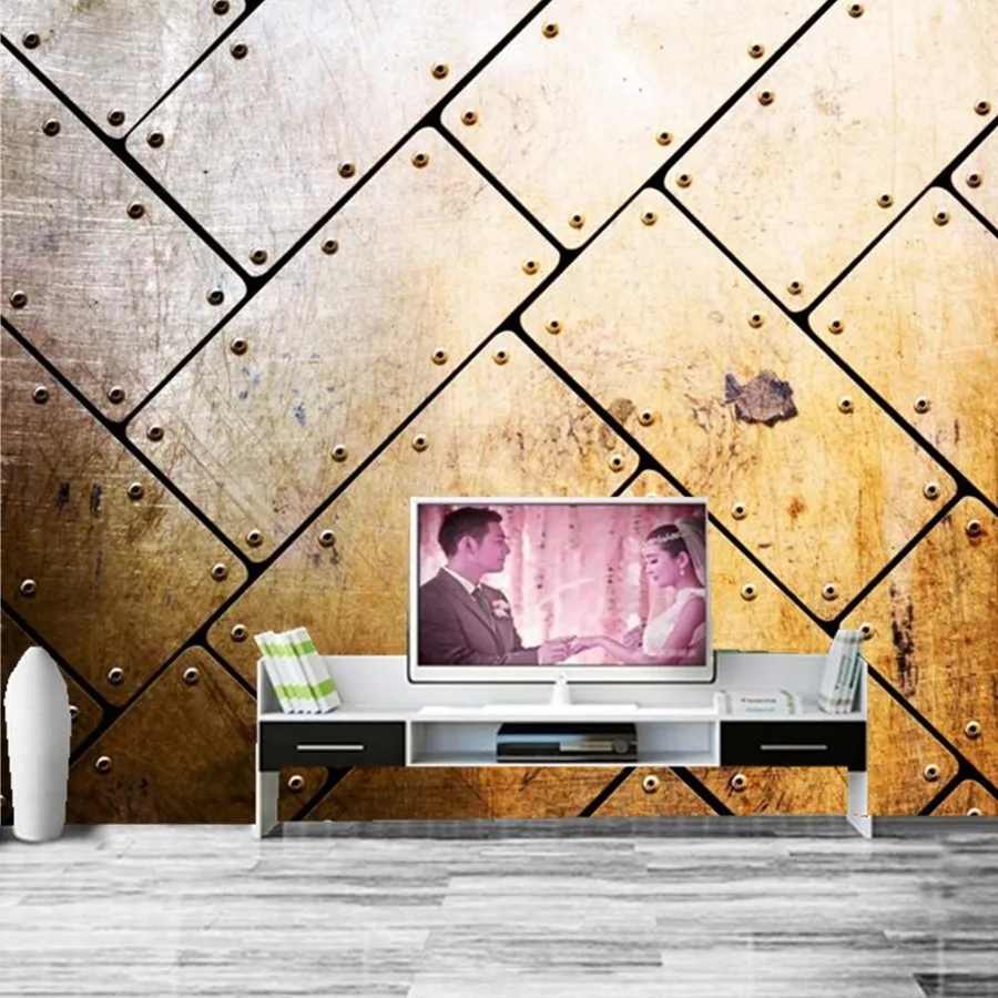 

Custom Metal texture background modern wallpaper,bar living room sofa TV wall bedroom photo 3d large murals papel de parede