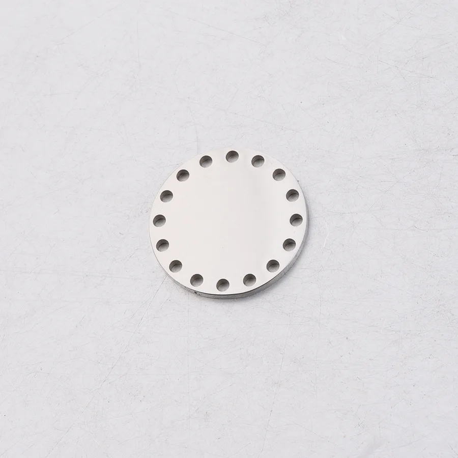 

Jaymaxi 20mm Round Holes Charm Stainless Steel Bank Stamp Mirror Polished Engraved Logo Discs For DIY Customized 20Pieces/lot