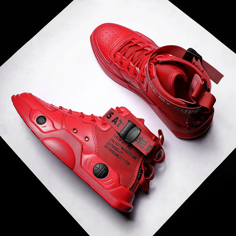 Shoe man 2018 Korean version fad shoes hip hop Gaobang men's little white air force 1 trendy | Спорт и развлечения