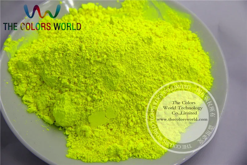 TCFG-610  Yellow   neon Colors Fluorescent Neon  Pigment Powder for Nail Polish&Painting&Printing 1 lot= 10g/50g images - 6