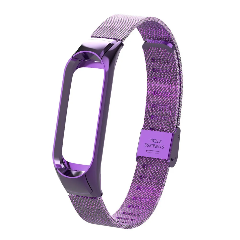 Для Xiaomi Mi Band 3 часы Миланская Магнитная Петля ремешок на запястье металлический