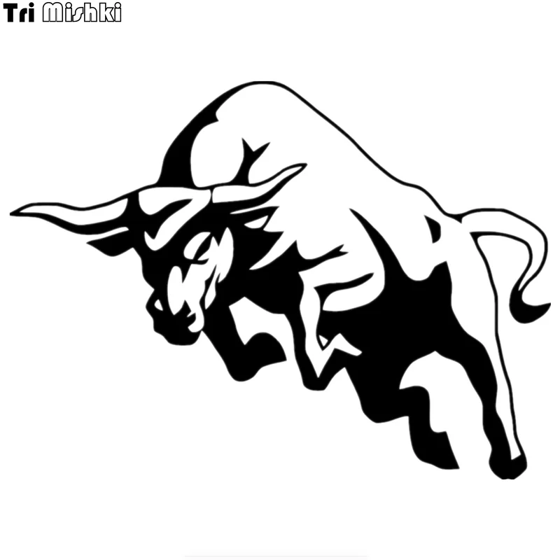 Tri Mishki HZX405 14.7*20см Прыгающий бык наклейки на авто автомобиль наклейка