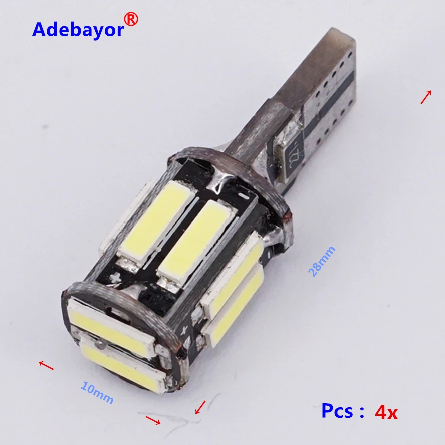 10 шт. 7014 smd T10 Canbus безотказные внутренние фонари для оформления интерьера
