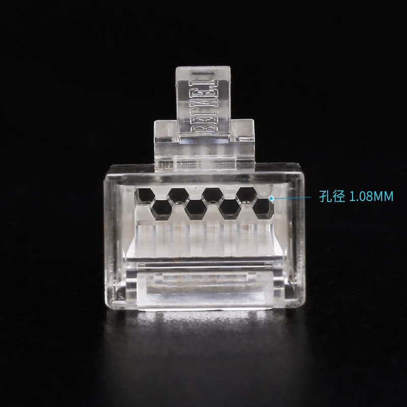BELNET 100 шт. RJ45 разъем Cat6 UTP неэкранированный 8P8C 24k 50u позолоченный модульный Ethernet