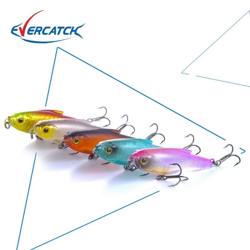 EVERCATCH 2018 воблеры качественные 4.4г/48мм жесткая приманка Minnow Crank Popper Stik рыболовные приманки для басса пресной и соленой воды VMC крючки на.