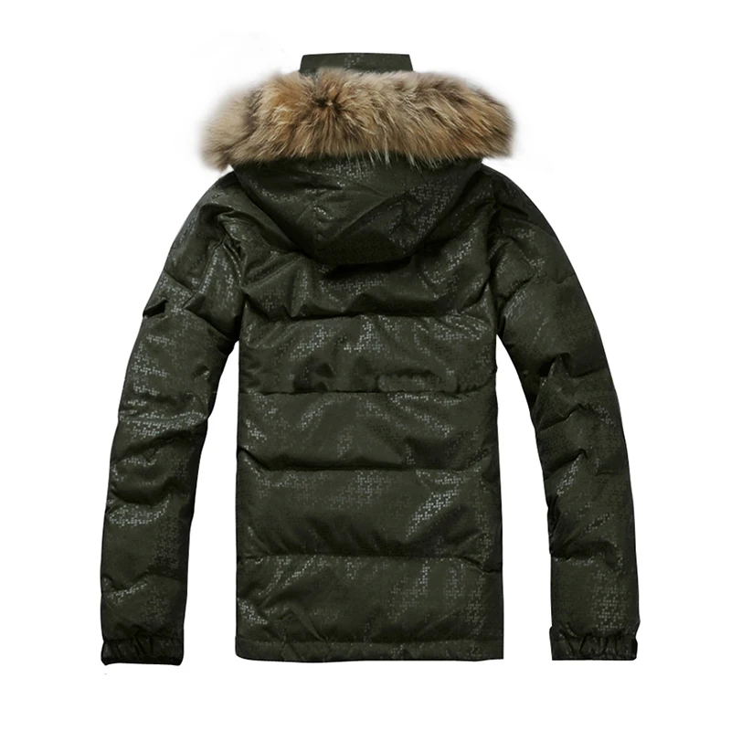 2022 Hot Sale Men Down Jacket Winter Down Coat White Duck Down Real Raccoon Fur Fashions Winter Men Coats Free Shipping
