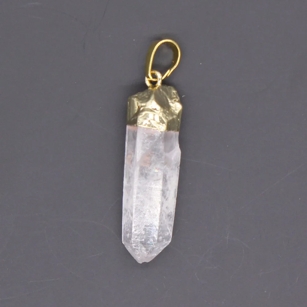 Trendy-beads Light Yellow Gold Color Irregular Shape Natural Rock Crystal Pendant Fashion Jewelry | Украшения и аксессуары
