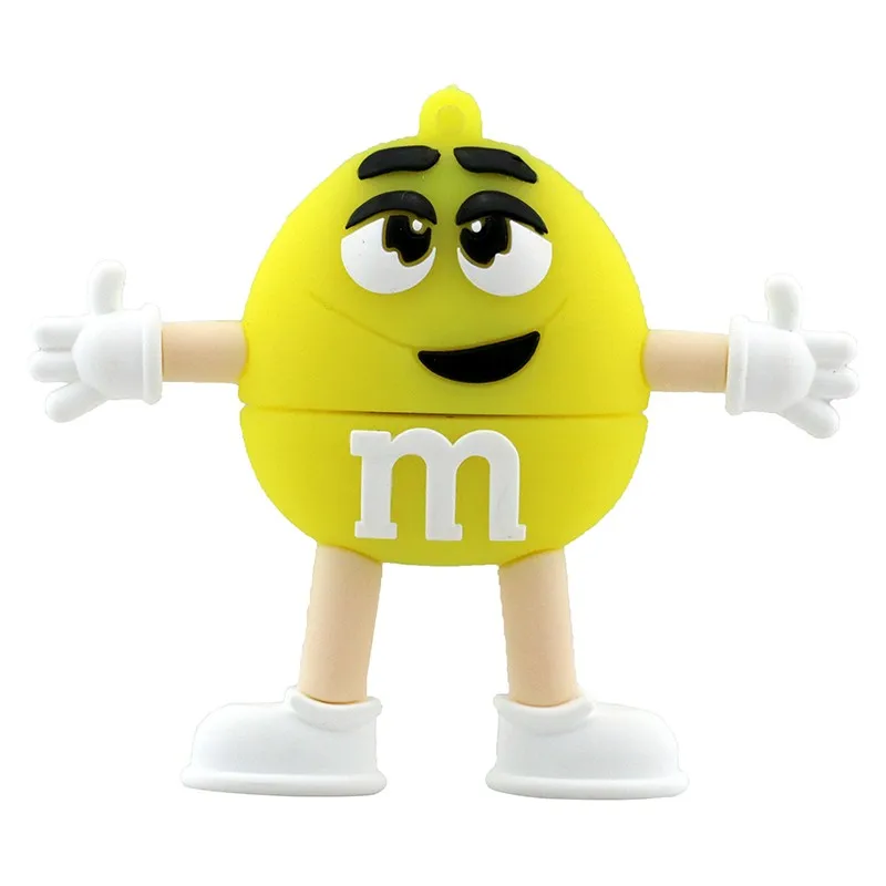 Прекрасный USB 2,0 мультфильм шоколад M&M радужные бобы конфеты USB флэш-накопитель 4 ГБ 8 г 16 ГБ 32 ГБ 64 Гб Флешка флэш-карта памяти подарки