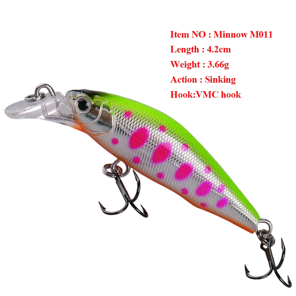 Смарт 42mm3.66g Minnow тонущие рыболовные наживки для плавания воблеры Iscas Artificiais Para Pesca