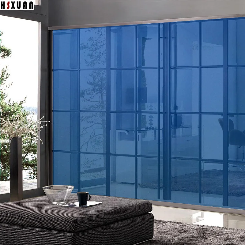 Ясно оттенок декоративные окно зеркальная пленка 90x100 см ПВХ самоклеющаяся клей