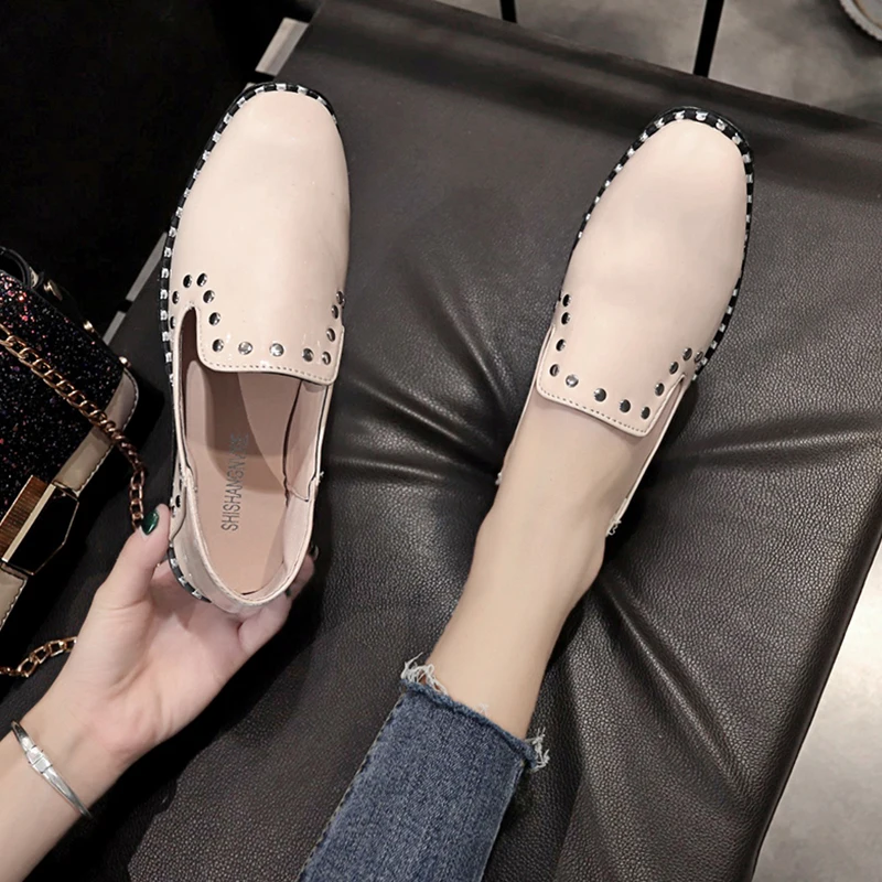 Броги из лакированной кожи с заклепками в стиле ретро zapatos блестящие