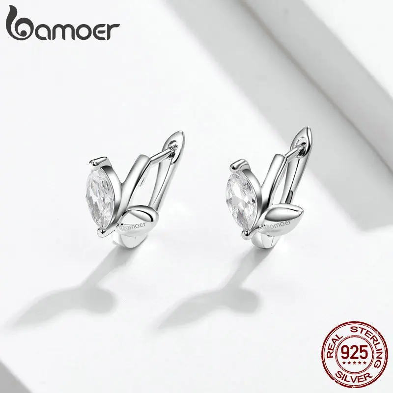 Серьги кольца женские из серебра 925 пробы с фианитами|Серьги-кольца| |