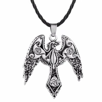 nostalgia viking raven amulet odin symbol scandinavian pagan talisman wiccan necklace