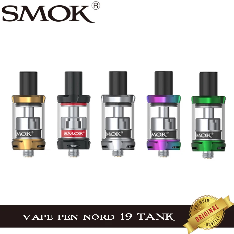 Оригинальная SMOK Vape ручка Nord 19 Tank 2 мл поддержка Mesh катушка MTL головка для
