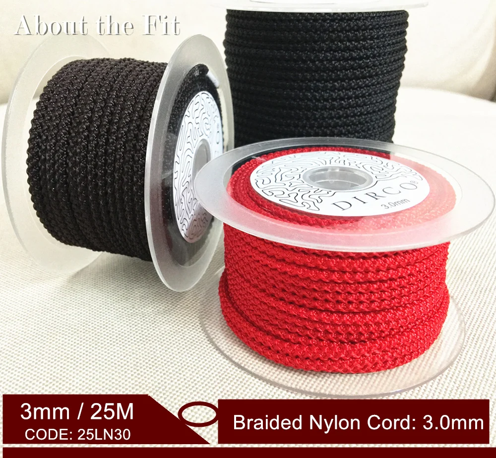 About the Fit 25LN 3mm Woven Twine Beading Lace Rope Braided Nylon Cord For Bracelet Strip Making Handcrafts Jewelry Accessories