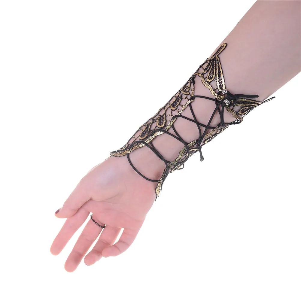 1 шт. элегантные женские свадебные перчатки без пальцев Короткие стразы черные
