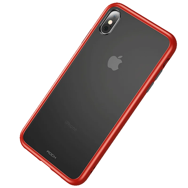Противоударный матовый чехол ROCK для iPhone XS Max из ТПУ+ поликарбоната, защитный чехол для iPhone XS X, чехол, чехол, адсорбционный чехол - Цвет: Красный