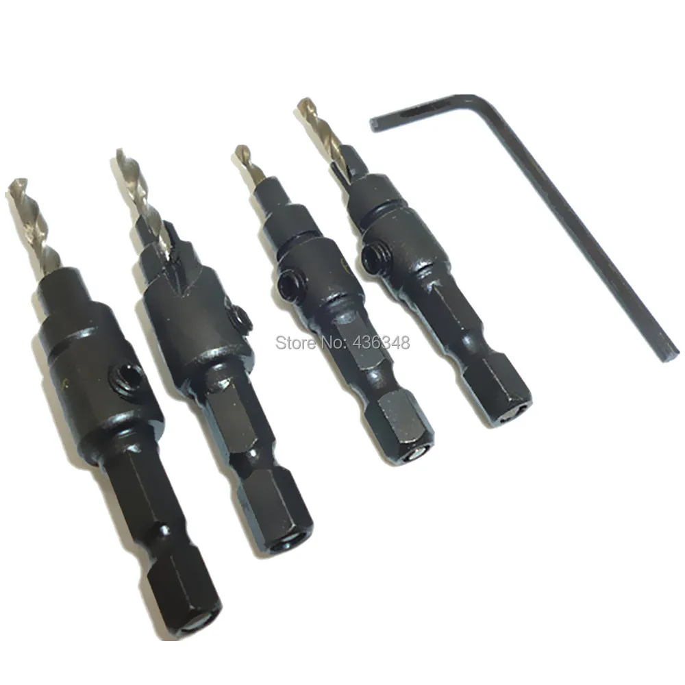 4 шт. сверла для деревянной раковины сверло дерева быстрое изменение 1/4 &quot