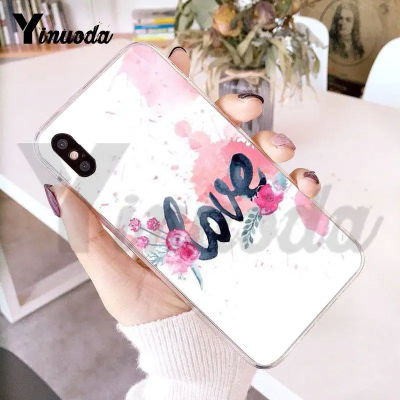 Чехол Yinuoda для iPhone 7 6 X Вдохновляющие мотивирующие цитаты любви чехол 8 6S Plus 5 5S XS XR 4