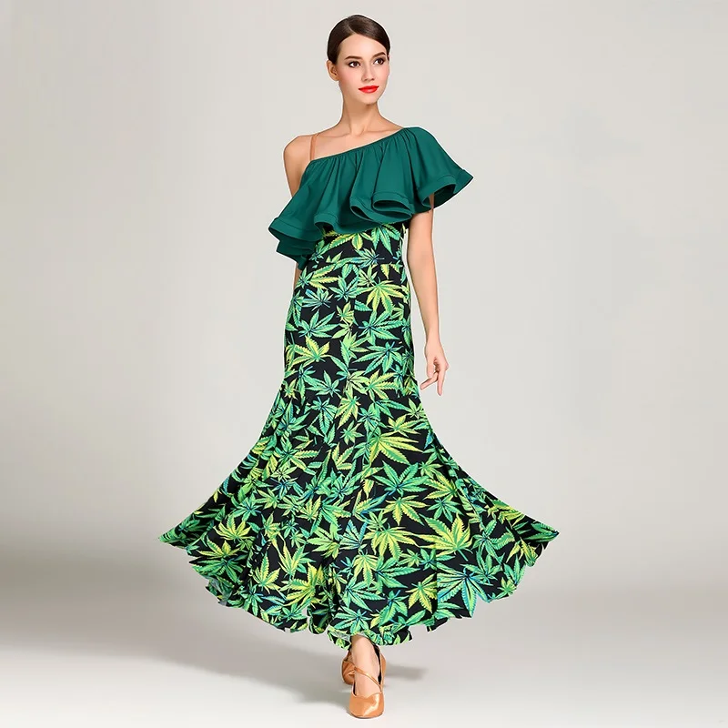 Женское бальное платье танцы вальса foxtrot испанское фламенко Одежда для танцев