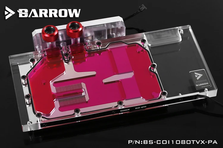 Полностью закрывающий блок графической карты BARROW для красочных игр GTX1080Ti Vulcan X
