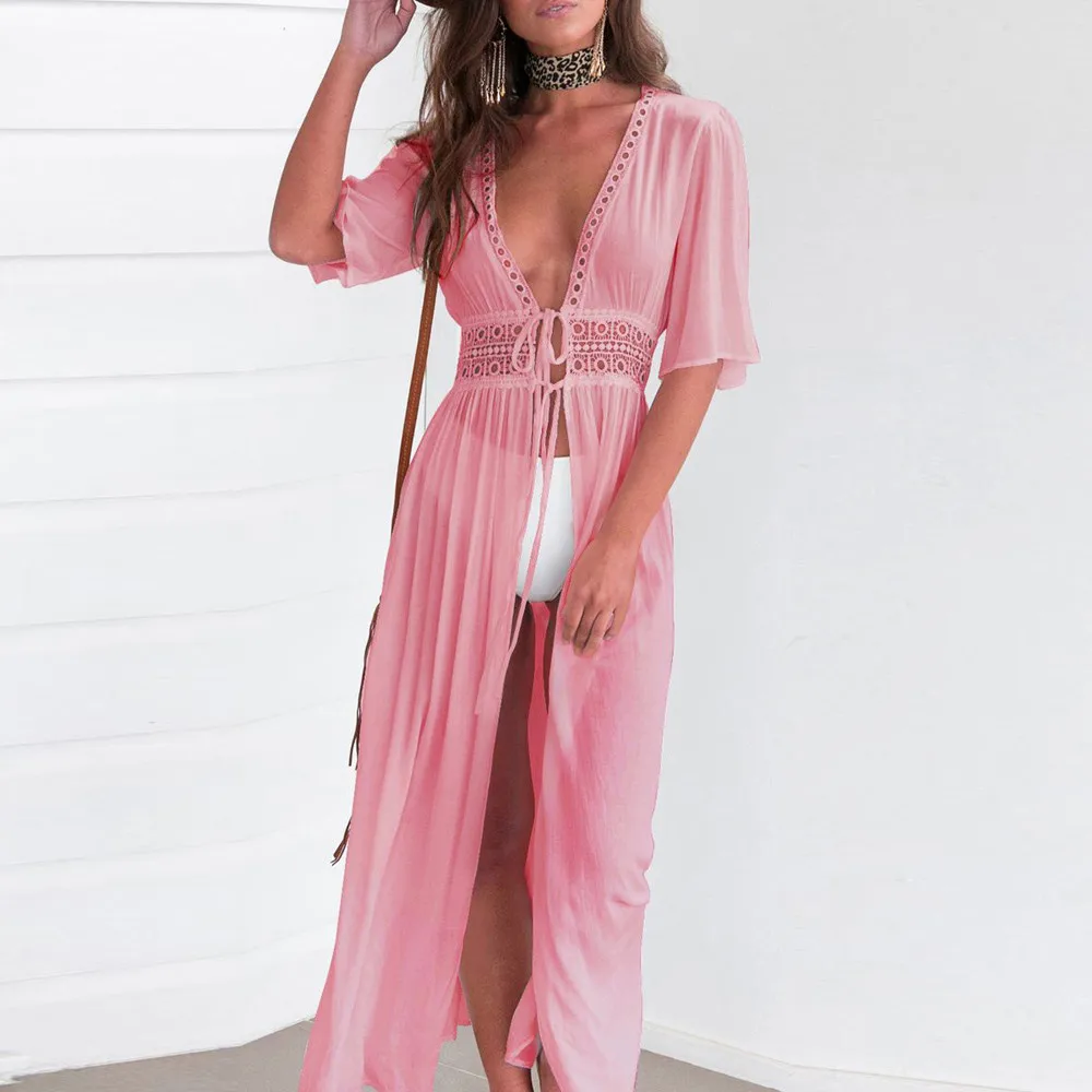 Женский купальник бикини W30423 пляжное платье с кружевной накидкой 2019|Пляжная