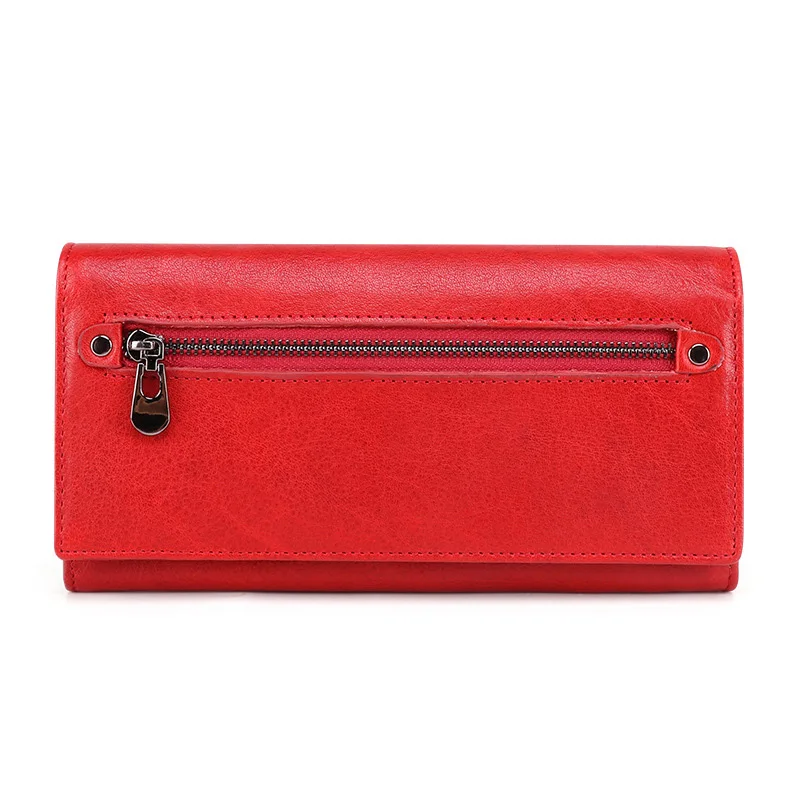Q9366 red COWATHER, высокое качество, натуральная кожа, Женский кошелек, первый слой, Воловья кожа, кошельки для женщин,, дизайн, хороший кошелек - Цвет: Q9366 red
