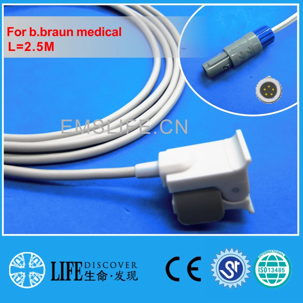 

Long cable child and pediatric clip spo2 sensor For b.braun medical