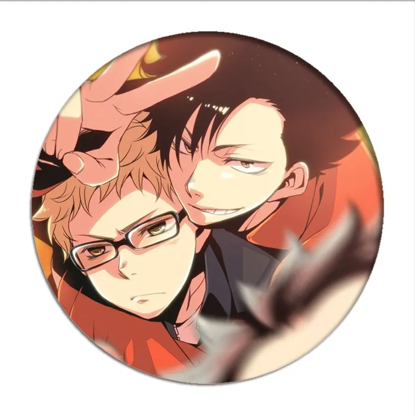 Мультфильм Haikyuu! Значки для косплея Hinata Shoyo брошь булавки 58 мм Япония Аниме