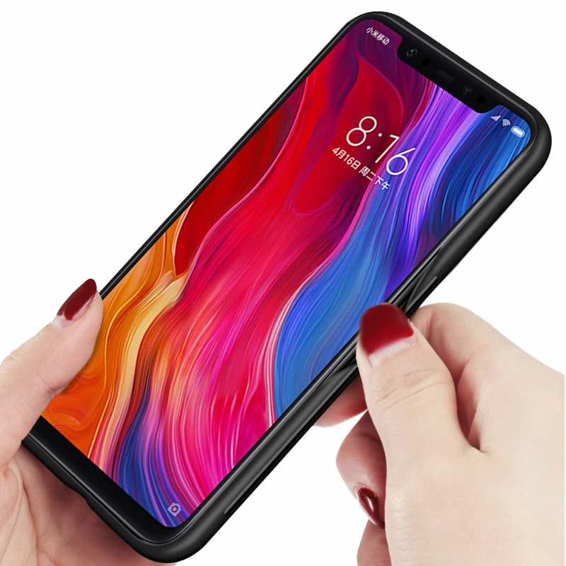 Стекло антидетонационных чехол для телефона xiaomi mi 8 ярких цветов TPU + PC мягкую hard