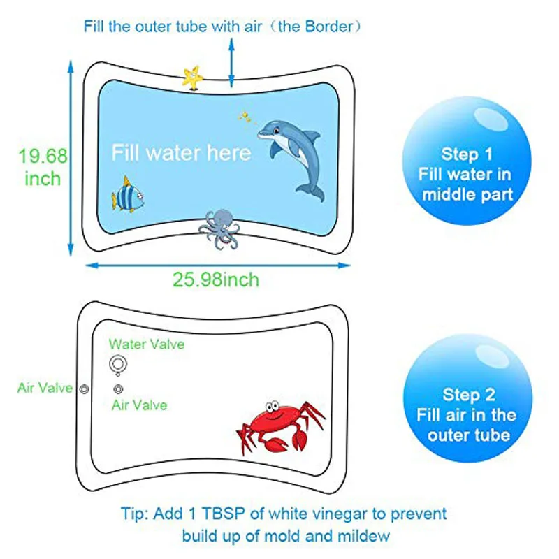 Детский игровой коврик надувной детский для малышей забавные игрушки детей
