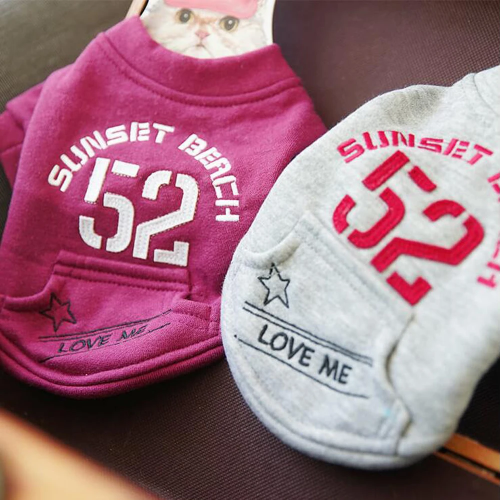 Новинка 2017 зимняя спортивная одежда для собак теплая щенков пальто толстовки