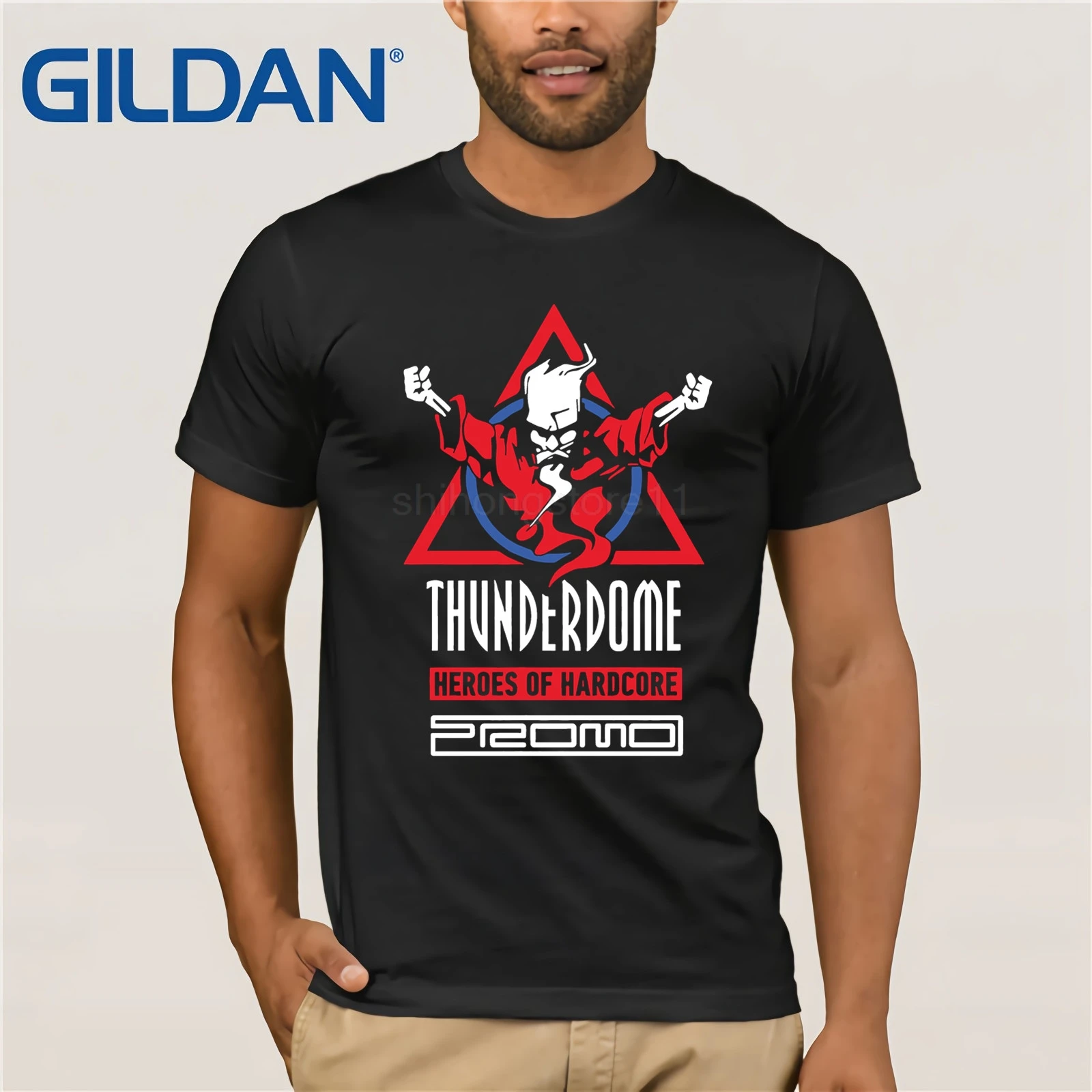 XXXL футболки Thunderdome Wizard Hero of Hardcore Мужская футболка с круглым вырезом и коротким