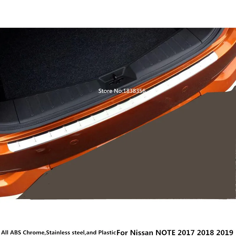 

For Nissan NOTE 2017 2018 2019 2020 Car Stainless Steel Back Rear Pedal Door Scuff Plate Frame Outside Threshold Trunk 1pcs