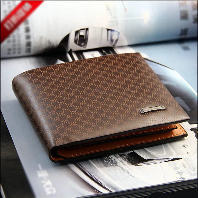 Two pocket cards pleated clutch purse 2014 new fashion hot atmosphere simple PU leather wallet for men | Багаж и сумки