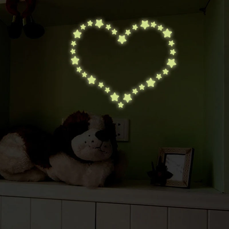 50 шт./лот флуоресцентные светящиеся Детские игрушки спальня комната для хранения