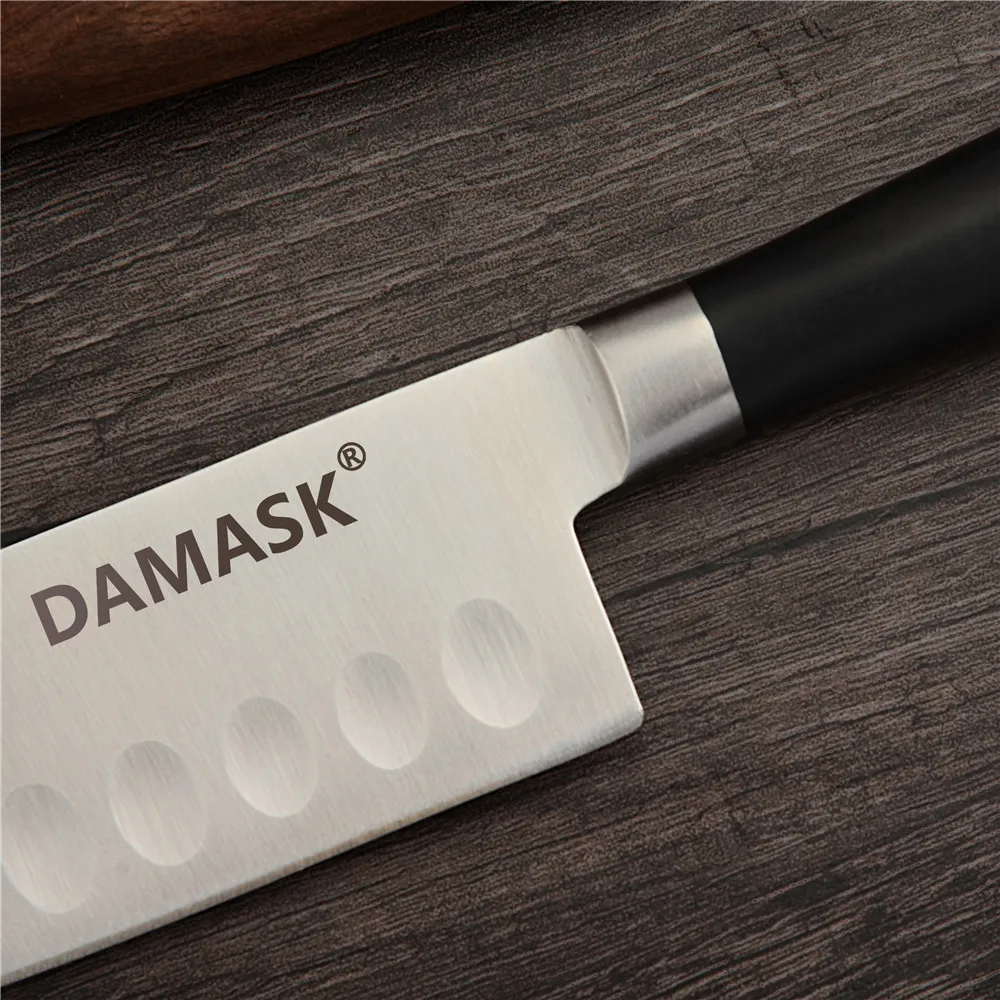 Damask кухонные ножи из нержавеющей стали для хлеба Santoku утилита зубочистка очистки