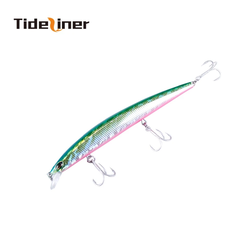 Tideliner minnow fishing lure with 6# VMC hooks large 155mm 19g artificial hard bait bass culter tackle | Спорт и развлечения