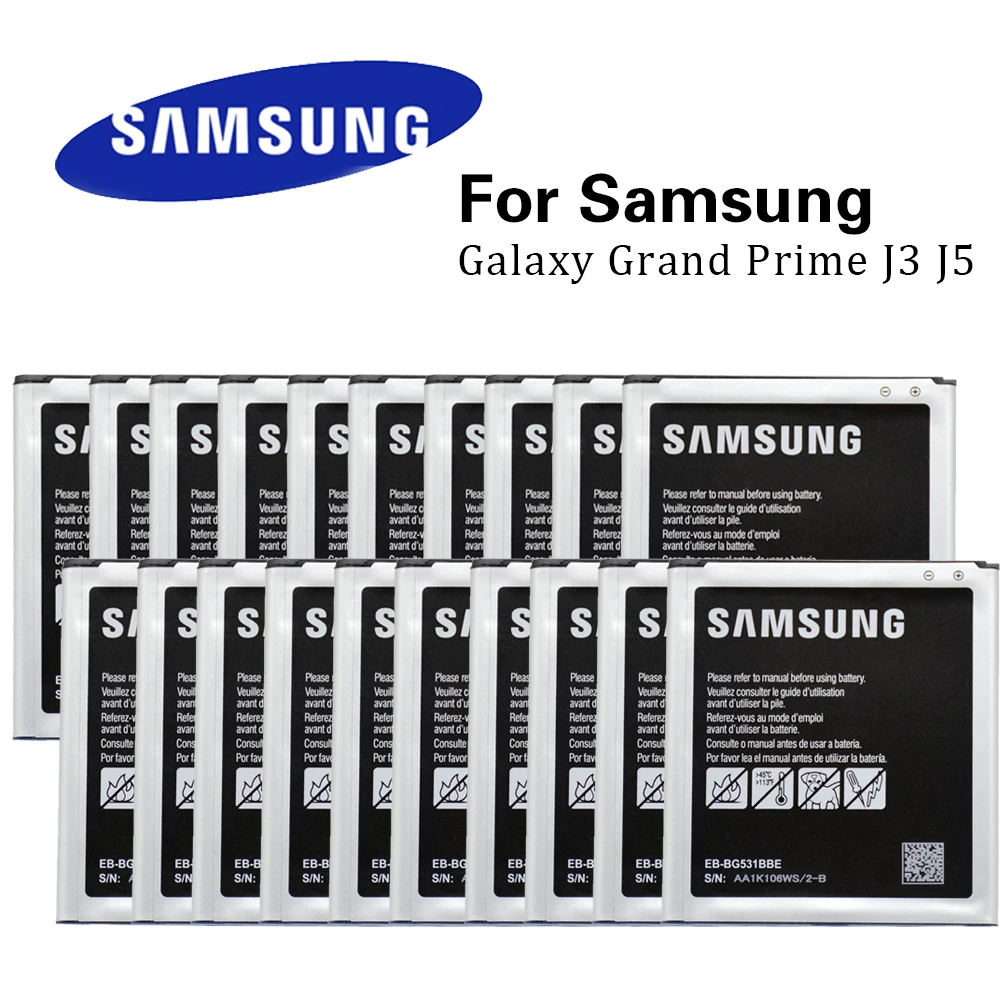 20 шт. аккумуляторы для Samsung Galaxy Grand Prime J3 2016 J320F EB BG531BBE G5308W G530 G530H G531 J5 2015 г. в