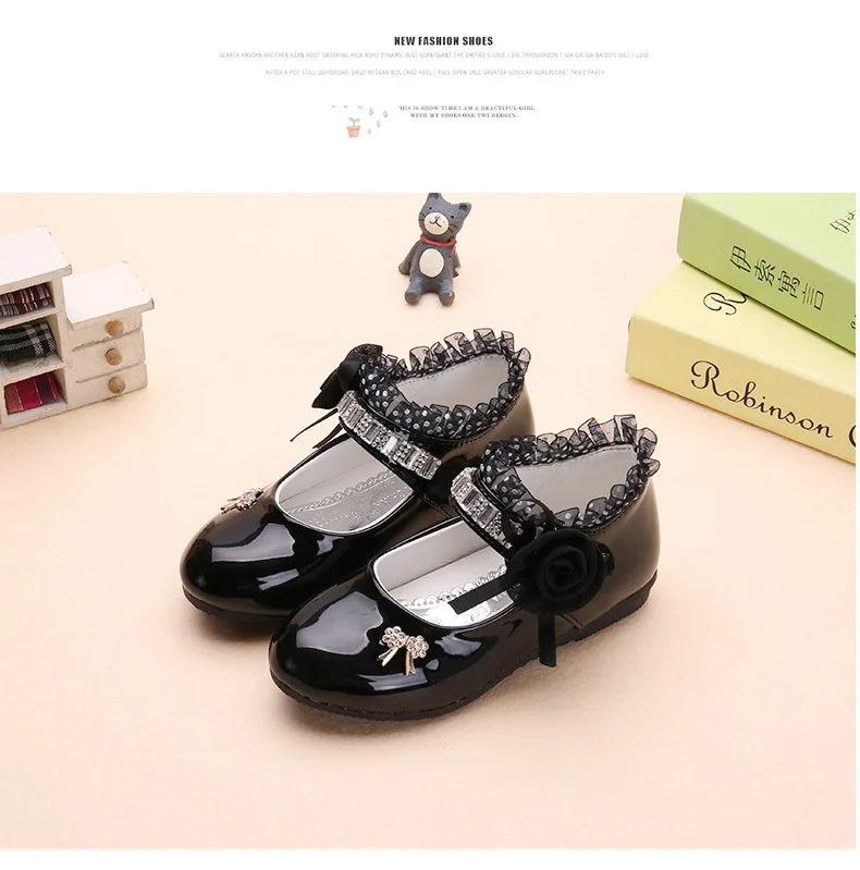 New Summer Autumn Children Shoes Girls Sandals Sequins Ruffles Bow Princess leather shoes Casual dance |