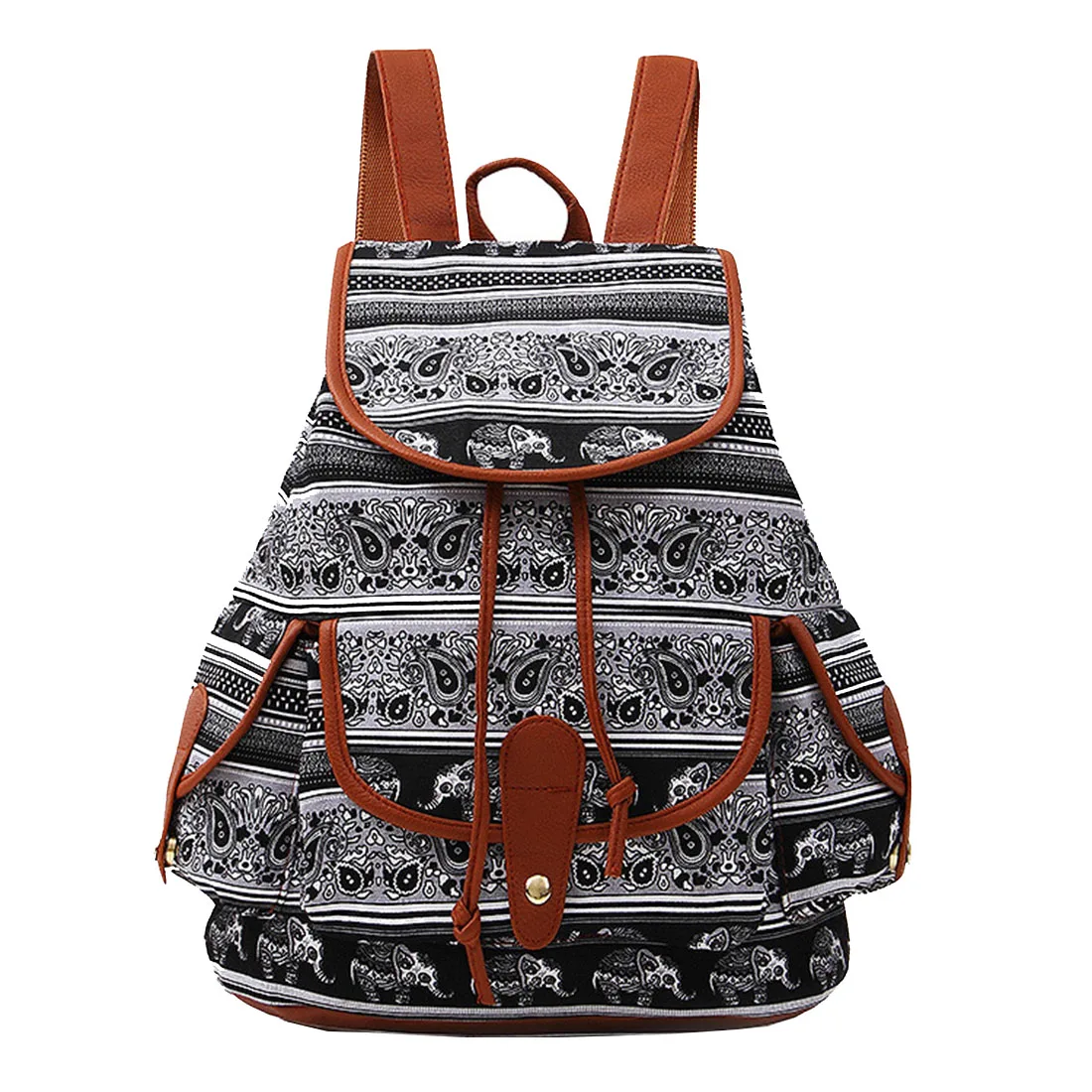 lovely owls&amp flowers Pattern Women Canvas Backpack 2017 fashion Schoolbag Book Bag for Teenager Girls Kid Bohemian School Bags | Багаж и