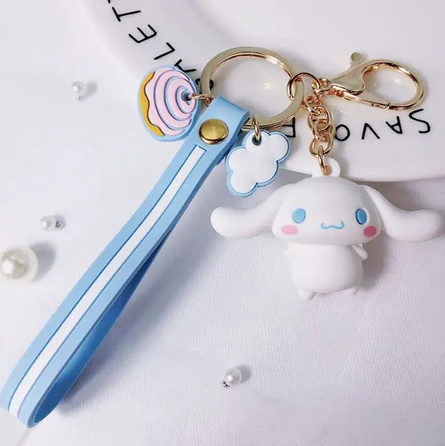 cinnamoroll 1 шт. креативный Sanrio серия My Melody пудинг Cinnamoroll Собака брелок Hello Kitty сумка подвеска брелок для девочек фигурка игрушка - Цвет: cinnamoroll