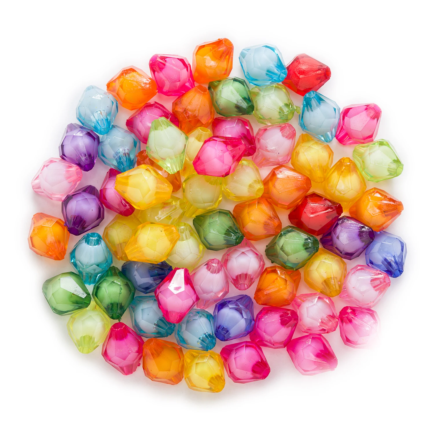 

Random Mixed Acrylic Bicone Shaped Faceted Findings Jewelry Making Women Children DIY Bracelet Necklace Spacer Beads 14-20mm
