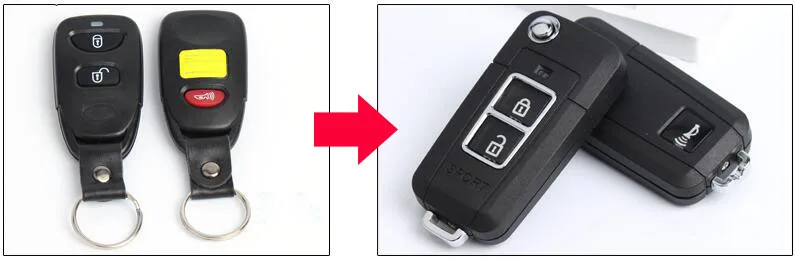 2 шт./лот для Hyundai Tucson модифицированный откидной складной чехол дистанционного