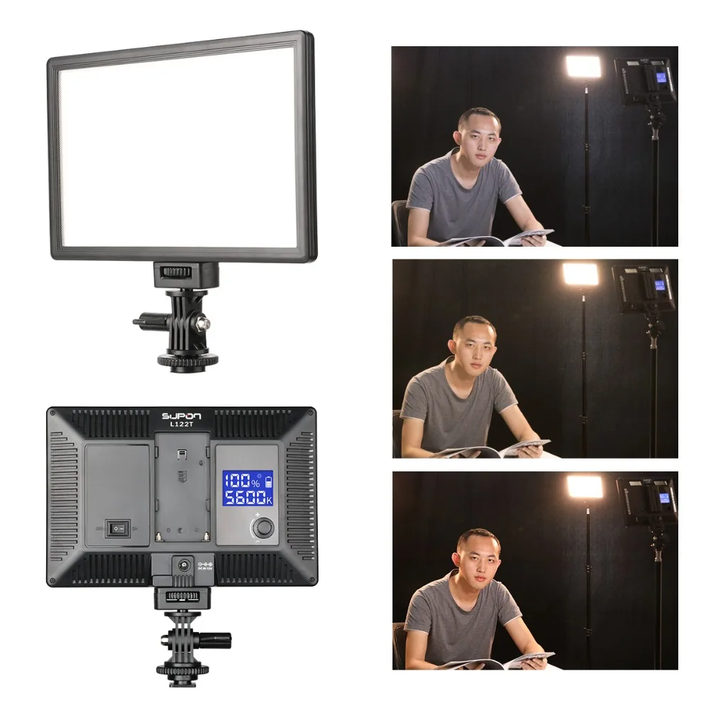 SUPON L122T 2 комплекта светодиодной лампы для фотографического освещения со штативом