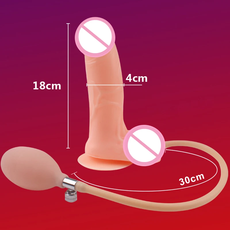 3color TPE Big Butt Plug Huge Inflatable Dildo Anal Vaginal Stimulation Pump Realistic Penis Suction Cup Sex Toys for Women | Красота и